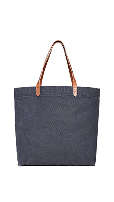 Shop Madewell Canvas Transport Tote In Black Sea