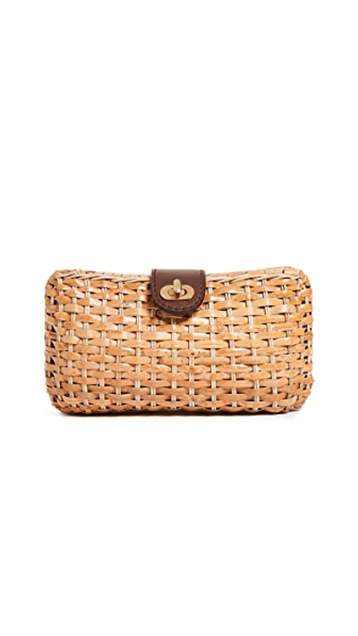 Shop Kayu Crete Wicker Clutch In Natural