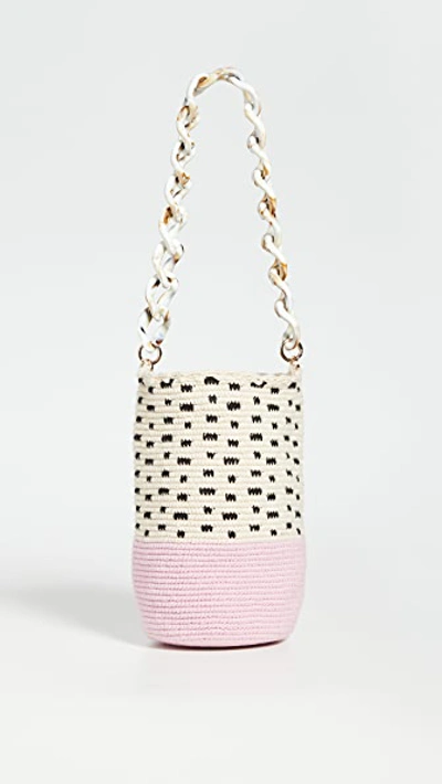 Shop Soraya Hennessy Fem Polka Midi Bucket Bag In Abstract