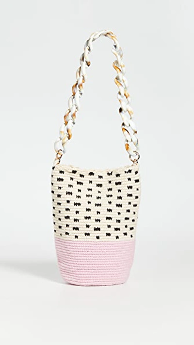 Shop Soraya Hennessy Fem Polka Midi Bucket Bag In Abstract