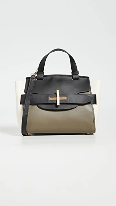 Shop Zac Zac Posen Brigette Belted Satchel In Black Colorblock