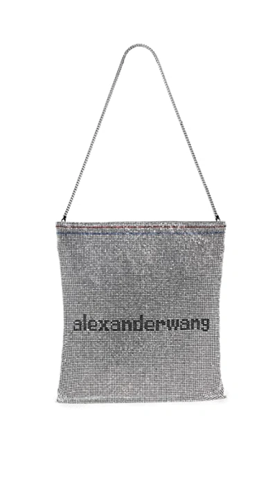 Shop Alexander Wang Wanglock Gallon Pouch In Silver