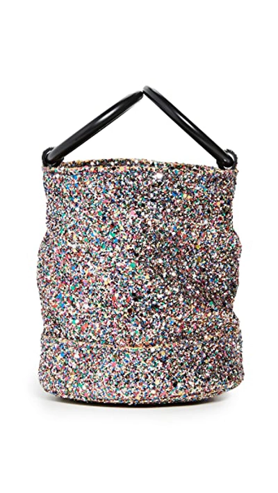 Shop Simon Miller Bonsai 15 Bucket Bag In Glitter Multi