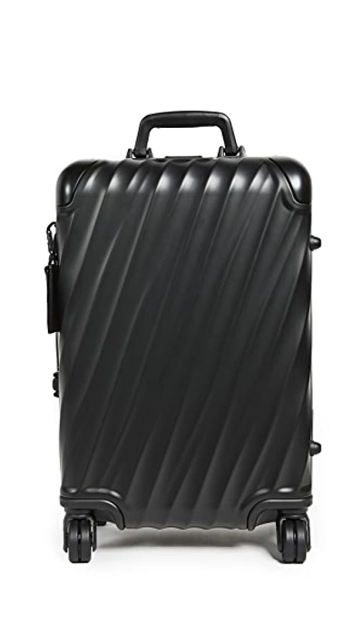 Shop Tumi International Carry On Suitcase In Matte Black