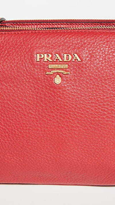 Pre-owned Prada Red Vitellodanio Shoulder Bag