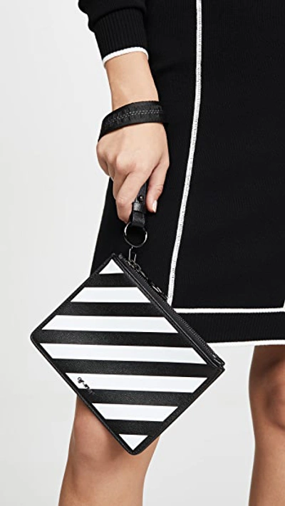 Shop Off-white Diagonal Pouch In White/black