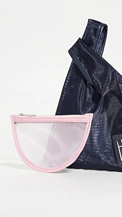 Shop Hayward Mini Shopper With Pouch In Navy/pink