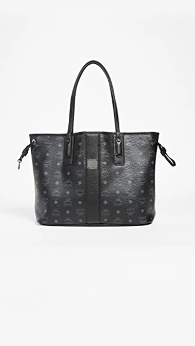 Shop Mcm Reversible Shopper Tote In Black