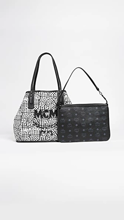 Shop Mcm Reversible Shopper Tote In Black