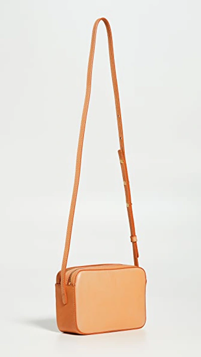 Shop Mansur Gavriel Double Zip Crossbody In Cammello