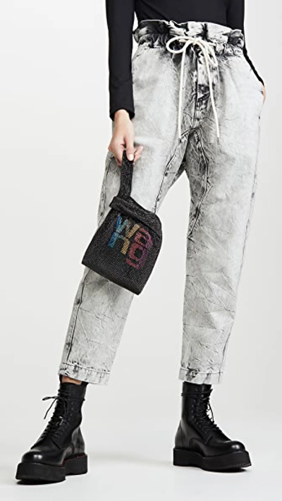 Shop Alexander Wang Wangloc Mini Shopper Tote In Black/rainbow