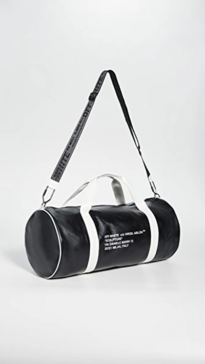 Shop Off-white Duffel Bag In Black/white