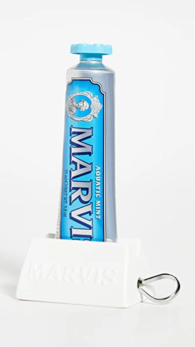 Shop Marvis Toothpaste Dispenser In White