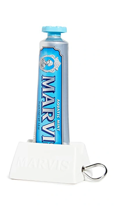 Shop Marvis Toothpaste Dispenser In White