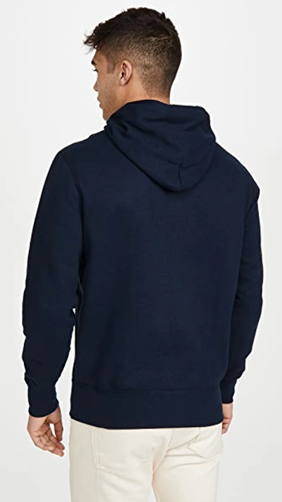 Polo Ralph Lauren Classic Hoodie Sweatshirt With Front Kangaroo Pocket In Blue