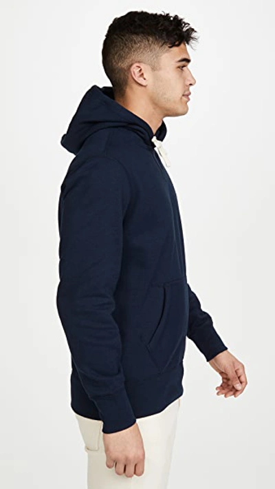Polo Ralph Lauren Classic Hoodie Sweatshirt With Front Kangaroo Pocket In Blue