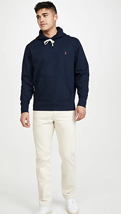 Polo Ralph Lauren Classic Hoodie Sweatshirt With Front Kangaroo Pocket In Blue