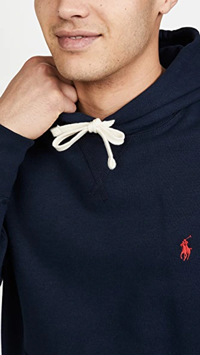 Polo Ralph Lauren Classic Hoodie Sweatshirt With Front Kangaroo Pocket In Blue