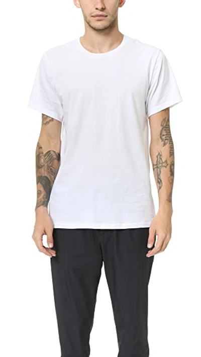 Shop Calvin Klein Underwear Cotton Stretch Slim Fit 3-pack Crewneck T-shirt White