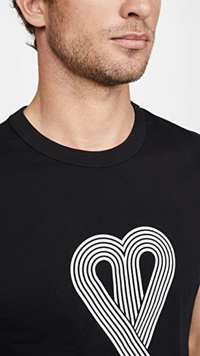 Shop Ami Alexandre Mattiussi Large Ami Heart T-shirt In Black