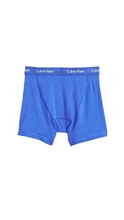 Shop Calvin Klein Underwear Cotton Stretch Boxer Briefs In Black/blue Shadow/cobalt Water