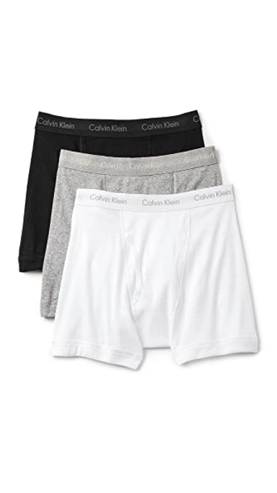 Shop Calvin Klein Underwear Cotton Classic Fit 3-pack Knit Boxers Multi