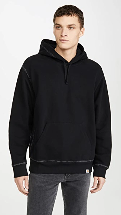 Carhartt Nebraska Relaxed Fit Hooded Sweatshirt In Black | ModeSens