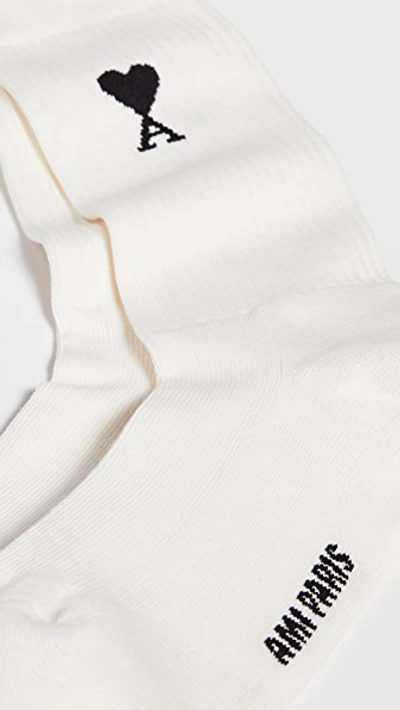 Shop Ami Alexandre Mattiussi 3 Pack Socks In Off White