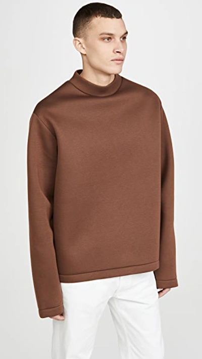 Shop Maison Margiela Long Sleeve Sweatshirt In Chocolate