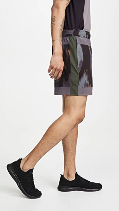 Shop Robert Geller X Lululemon Take The Moment Shorts In Camo Small Grey Multi