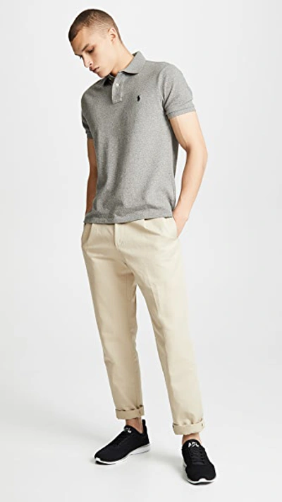 Polo Ralph Lauren Grey Polo Shirt With Pony Detail On The Front