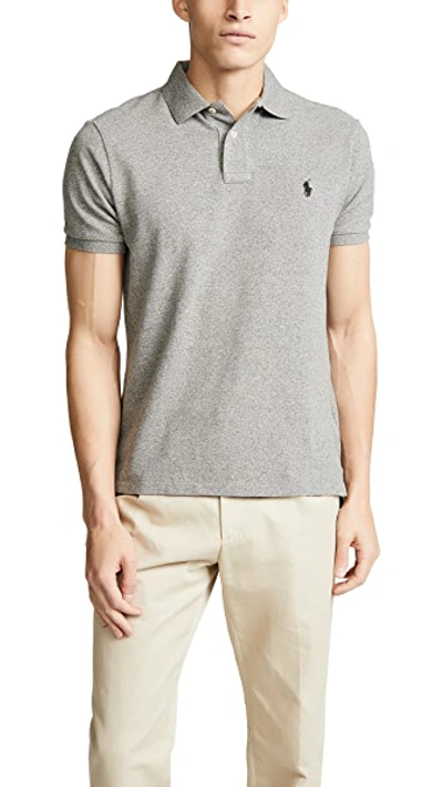 Polo Ralph Lauren Grey Polo Shirt With Pony Detail On The Front