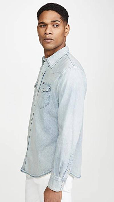 Polo Ralph Lauren Western Denim Shirt Custom Regular Fit 2 Pocket In Light  Wash-blues In Bailey Ldh | ModeSens