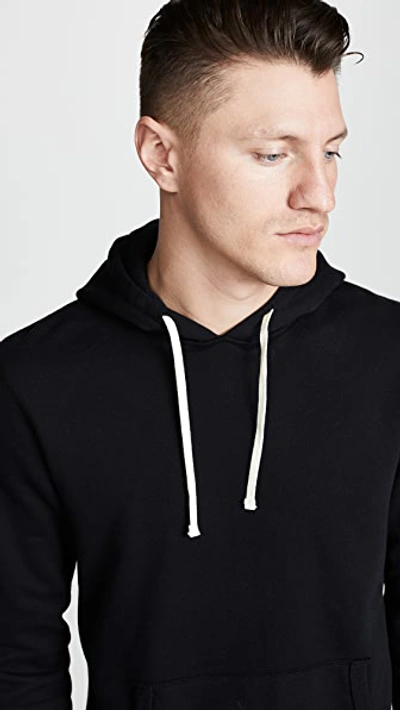 Shop Reigning Champ Midweight Terry Slim Hoodie Black
