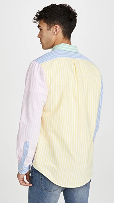 Shop Polo Ralph Lauren Classic Oxford In Stripe Fun Shirt