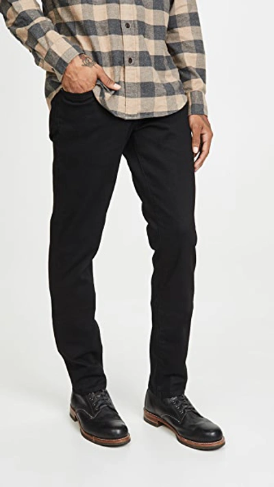 Frame L'homme Slim Denim Jeans In Noir Wash Noir In Noir