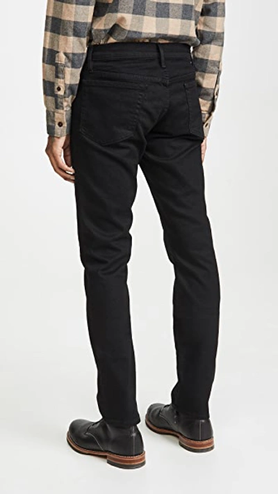 Frame L'homme Slim Denim Jeans In Noir Wash Noir In Noir