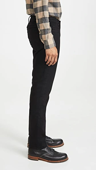 Frame L'homme Slim Denim Jeans In Noir Wash Noir In Noir