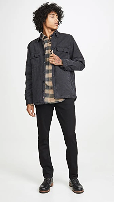Frame L'homme Slim Denim Jeans In Noir Wash Noir In Noir
