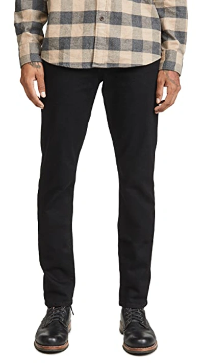 Frame L'homme Slim Denim Jeans In Noir Wash Noir In Noir