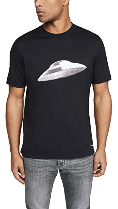 Ps By Paul Smith Ufo Print T-shirt In Black | ModeSens