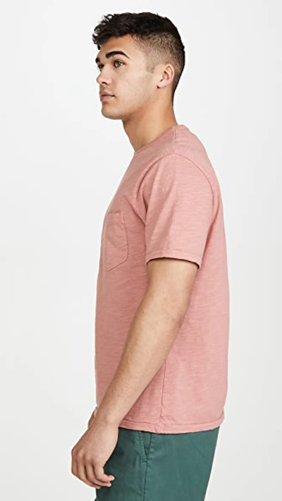 Shop Alex Mill Standard Slub Cotton Pocket T-shirt In Dirty Rose