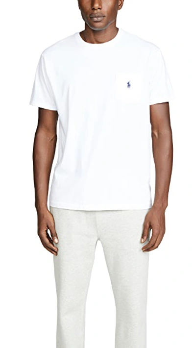 Shop Polo Ralph Lauren Classic Fit Pocket Tee White