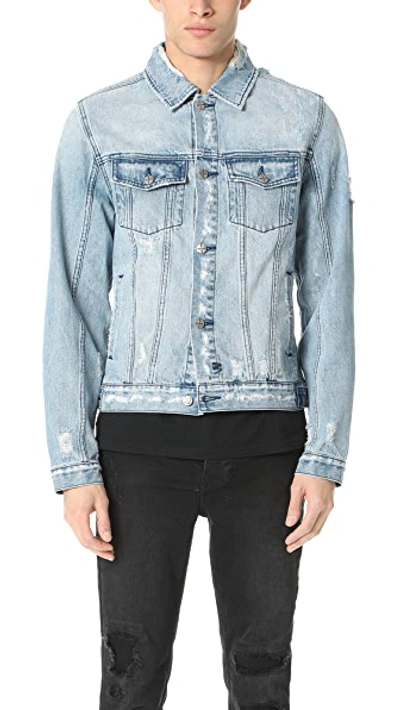 Shop Ksubi Hendrix Classic Denim Jacket In Blue