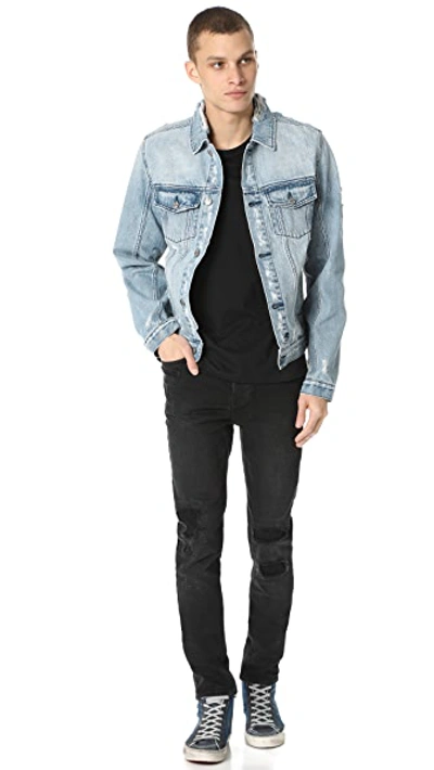 Shop Ksubi Hendrix Classic Denim Jacket In Blue