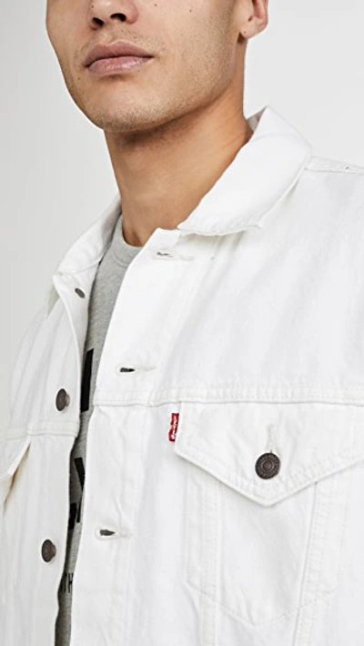 Shop Levi's Vintage Fit Trucker Jacket In White Out