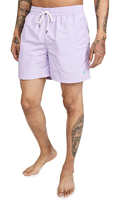 Solid Traveler Swim Shorts