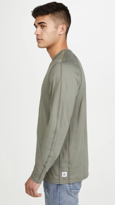 Shop Reigning Champ Pima Jersey Long Sleeve T-shirt In Sage