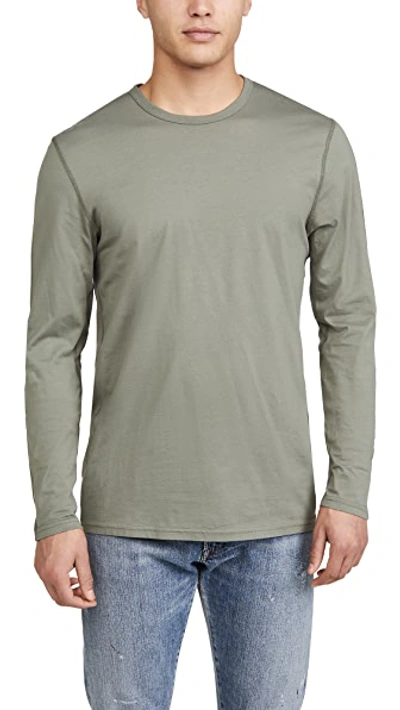 Shop Reigning Champ Pima Jersey Long Sleeve T-shirt In Sage