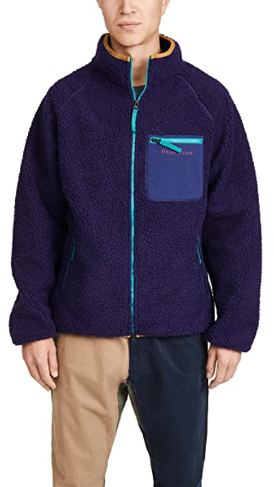 Shop Manastash Windproof Fleece Mt Gorilla Jacket In Purple